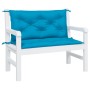 Garden bench cushions 2 pcs light blue 100x50x7 cm by , Cushions for chairs and sofas - Ref: Foro24-361663, Price: 36,18 €, D...