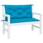 Garden bench cushions 2 pcs light blue 100x50x7 cm by , Cushions for chairs and sofas - Ref: Foro24-361663, Price: 35,27 €, D...