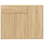 Aparador de madera contrachapada color roble Sonoma 88x30x70 cm de vidaXL, Aparadores - Ref: Foro24-800678, Precio: 85,64 €, ...