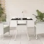 Garden table glass surface PE rattan white 80x80x75 cm by , Garden tables - Ref: Foro24-368132, Price: 80,90 €, Discount: %