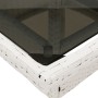 Mesa de jardín superficie de vidrio ratán PE blanco 80x80x75 cm de , Mesas de jardín - Ref: Foro24-368132, Precio: 82,11 €