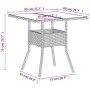 Garden table glass surface PE rattan white 80x80x75 cm by , Garden tables - Ref: Foro24-368132, Price: 80,90 €, Discount: %
