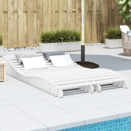 Sonnenliegen aus massivem Weißkiefernholz, 2 Einheiten, 205 x 60 x 31,5 cm von , Liegen - Ref: Foro24-832575, Preis: 170,63 €...