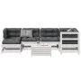 7-teiliges Gartenmöbel-Set mit Kissen aus massivem Weißkiefernholz von , Gartensets - Ref: Foro24-3250913, Preis: 620,35 €, R...