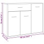 Aparador de madera contrachapada color roble Sonoma 88x30x70 cm de vidaXL, Aparadores - Ref: Foro24-800678, Precio: 85,64 €, ...