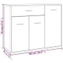 Sideboard aus Sonoma-Eichensperrholz, 88 x 30 x 70 cm von vidaXL, Sideboards - Ref: Foro24-800678, Preis: 81,84 €, Rabatt: %
