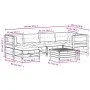 7-teiliges Gartenmöbel-Set mit Kissen aus massivem Weißkiefernholz von , Gartensets - Ref: Foro24-3250913, Preis: 620,35 €, R...