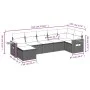 7-piece garden sofa set with gray PE rattan cushions by , Garden sets - Ref: Foro24-3227033, Price: 424,92 €, Discount: %