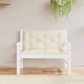 Garden bench cushions 2 pcs cream Oxford fabric 100x50x7cm by , Cushions for chairs and sofas - Ref: Foro24-361661, Price: 35...
