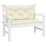 Garden bench cushions 2 pcs cream Oxford fabric 100x50x7cm by , Cushions for chairs and sofas - Ref: Foro24-361661, Price: 35...