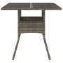 Gartentisch Glasoberfläche PE Rattan grau 80x80x75 cm von , Gartentische - Ref: Foro24-365522, Preis: 74,38 €, Rabatt: %