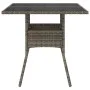 Garden table glass surface PE rattan gray 80x80x75 cm by , Garden tables - Ref: Foro24-365522, Price: 83,47 €, Discount: %