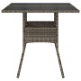 Gartentisch Glasoberfläche PE Rattan grau 80x80x75 cm von , Gartentische - Ref: Foro24-365522, Preis: 74,38 €, Rabatt: %
