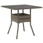 Gartentisch Glasoberfläche PE Rattan grau 80x80x75 cm von , Gartentische - Ref: Foro24-365522, Preis: 74,38 €, Rabatt: %