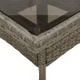 Garden table glass surface PE rattan gray 80x80x75 cm by , Garden tables - Ref: Foro24-365522, Price: 83,47 €, Discount: %