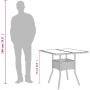 Garden table glass surface PE rattan gray 80x80x75 cm by , Garden tables - Ref: Foro24-365522, Price: 74,38 €, Discount: %