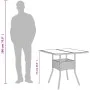 Garden table glass surface PE rattan gray 80x80x75 cm by , Garden tables - Ref: Foro24-365522, Price: 83,47 €, Discount: %