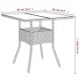 Garden table glass surface PE rattan gray 80x80x75 cm by , Garden tables - Ref: Foro24-365522, Price: 83,47 €, Discount: %