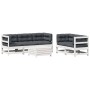 6-teiliges Gartenmöbel-Set mit Kissen aus massivem Weißkiefernholz von , Gartensets - Ref: Foro24-3250809, Preis: 544,62 €, R...