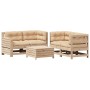 5-teiliges Gartenmöbel-Set mit Kissen aus massivem Kiefernholz von , Gartensets - Ref: Foro24-3250816, Preis: 550,28 €, Rabat...