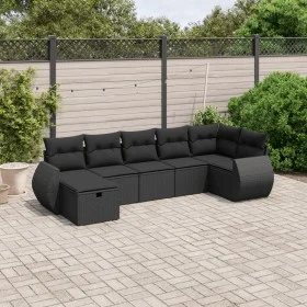 7-piece garden dining set and black synthetic rattan cushions by , Garden sets - Ref: Foro24-3264121, Price: 492,68 €, Discou...