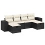 6-teiliges Gartensofa-Set und schwarze synthetische Rattankissen von , Gartensets - Ref: Foro24-3264472, Preis: 344,34 €, Rab...
