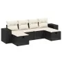 Set de sofás de jardín 6 piezas y cojines ratán sintético negro de , Conjuntos de jardín - Ref: Foro24-3264472, Precio: 359,1...