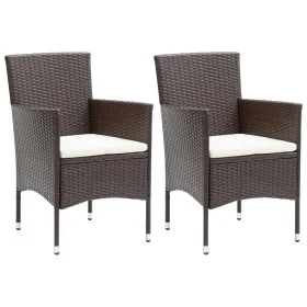 Garden dining chairs 2 units brown synthetic rattan by , Garden chairs - Ref: Foro24-318496, Price: 147,80 €, Discount: %