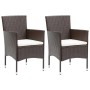 Garden dining chairs 2 units brown synthetic rattan by , Garden chairs - Ref: Foro24-318496, Price: 142,13 €, Discount: %