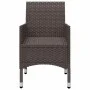 3-teiliges Garten-Essset mit braunen Kissen von , Gartensets - Ref: Foro24-3095861, Preis: 254,97 €, Rabatt: %