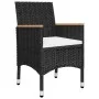 Juego de comedor de jardín 5 piezas con cojines negro de , Conjuntos de jardín - Ref: Foro24-3095863, Precio: 349,46 €, Descu...