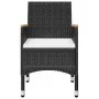 Juego de comedor de jardín 5 piezas con cojines negro de , Conjuntos de jardín - Ref: Foro24-3095863, Precio: 349,46 €, Descu...