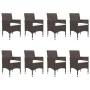 9-teiliges Garten-Essset und braune Kissen von , Gartensets - Ref: Foro24-3095868, Preis: 704,18 €, Rabatt: %