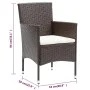9-teiliges Garten-Essset und braune Kissen von , Gartensets - Ref: Foro24-3095868, Preis: 704,18 €, Rabatt: %