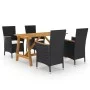 5-piece garden dining set with black cushions by , Garden sets - Ref: Foro24-3095889, Price: 382,17 €, Discount: %