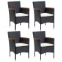 5-piece garden dining set with black cushions by , Garden sets - Ref: Foro24-3095889, Price: 369,67 €, Discount: %