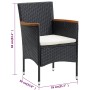 5-piece garden dining set with black cushions by , Garden sets - Ref: Foro24-3095889, Price: 369,67 €, Discount: %