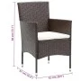 Garden dining set 11 pieces brown synthetic rattan by , Garden sets - Ref: Foro24-3095932, Price: 861,58 €, Discount: %