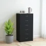 Aparador con 6 cajones madera contrachapada negro 50x34x96 cm de vidaXL, Aparadores - Ref: Foro24-800667, Precio: 106,40 €, D...