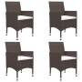 Garten-Essgruppe 5-teilig PE-Rattan braun gehärtetes Glas von , Gartensets - Ref: Foro24-3095913, Preis: 364,09 €, Rabatt: %