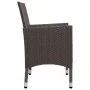 Garden dining set 5 pieces PE rattan brown tempered glass by , Garden sets - Ref: Foro24-3095913, Price: 358,79 €, Discount: %