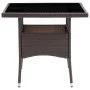 Garden dining set 5 pieces PE rattan brown tempered glass by , Garden sets - Ref: Foro24-3095913, Price: 358,79 €, Discount: %