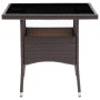 Garten-Essgruppe 5-teilig PE-Rattan braun gehärtetes Glas von , Gartensets - Ref: Foro24-3095913, Preis: 364,09 €, Rabatt: %