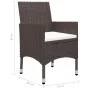 Garden dining set 5 pieces PE rattan brown tempered glass by , Garden sets - Ref: Foro24-3095913, Price: 358,79 €, Discount: %