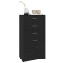 Sideboard with 6 drawers black plywood 50x34x96 cm by vidaXL, Sideboards - Ref: Foro24-800667, Price: 105,97 €, Discount: %