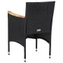 Garten-Essgruppe 5-teilig PE-Rattan schwarz gehärtetes Glas von , Gartensets - Ref: Foro24-3095911, Preis: 358,41 €, Rabatt: %