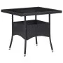 Garten-Essgruppe 5-teilig PE-Rattan schwarz gehärtetes Glas von , Gartensets - Ref: Foro24-3095911, Preis: 358,41 €, Rabatt: %