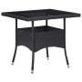 Garten-Essgruppe 5-teilig PE-Rattan schwarz gehärtetes Glas von , Gartensets - Ref: Foro24-3095911, Preis: 341,63 €, Rabatt: %