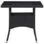 Garten-Essgruppe 5-teilig PE-Rattan schwarz gehärtetes Glas von , Gartensets - Ref: Foro24-3095911, Preis: 358,41 €, Rabatt: %