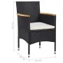 Garten-Essgruppe 5-teilig PE-Rattan schwarz gehärtetes Glas von , Gartensets - Ref: Foro24-3095911, Preis: 358,41 €, Rabatt: %
